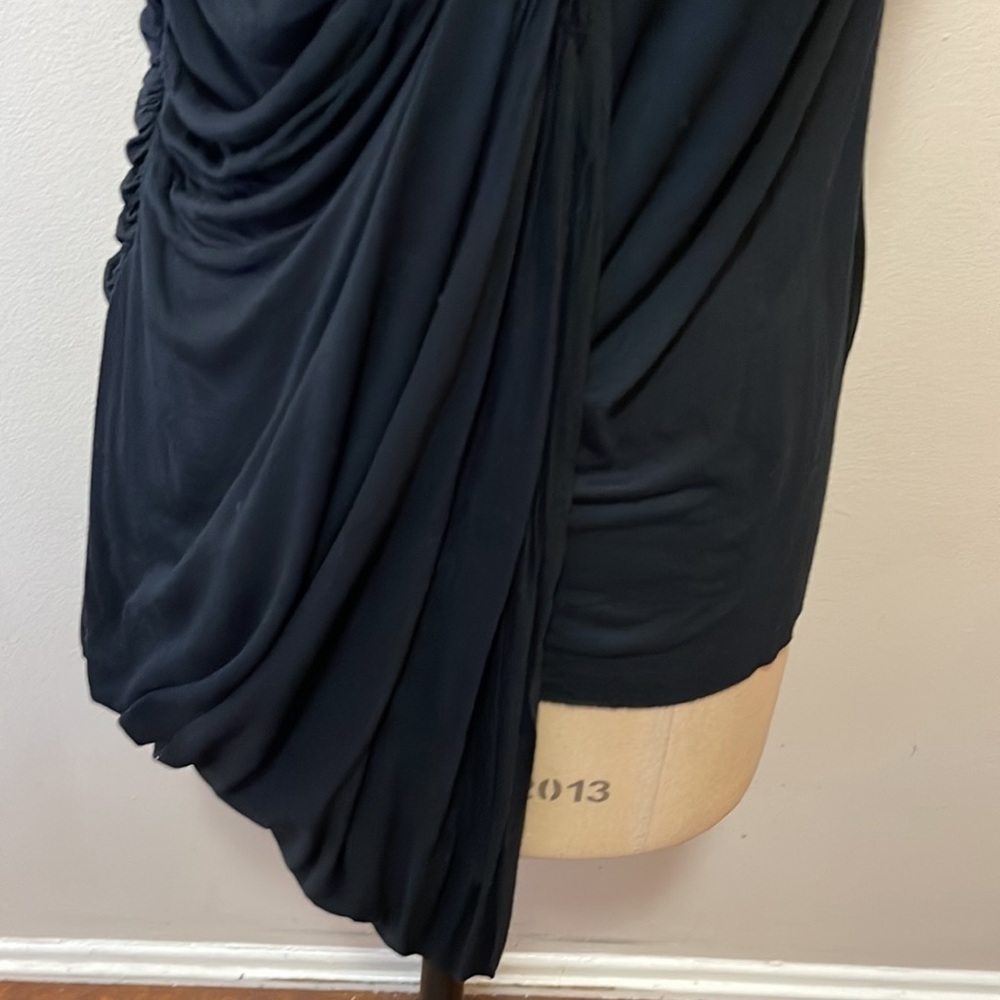 Givenchy Black Draped Jersey Grommet Blouse - Picture 4 of 14